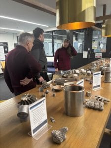 Malisja, Mark and Ben at the Metals 3D section